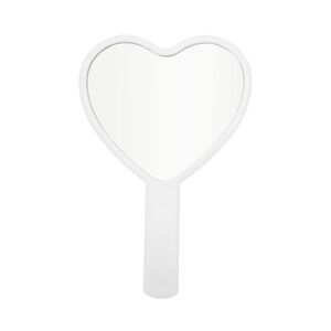 Heart-shaped Handheld Mirror White